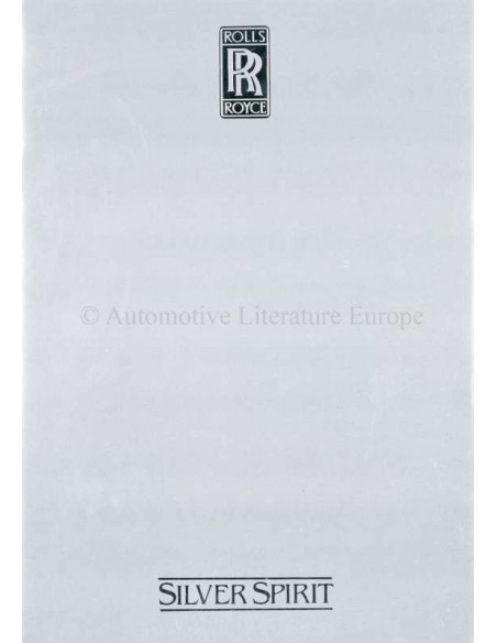 1980 ROLLS ROYCE & BENTLEY SILVER SPIRIT PROSPEKT DEUTSCH