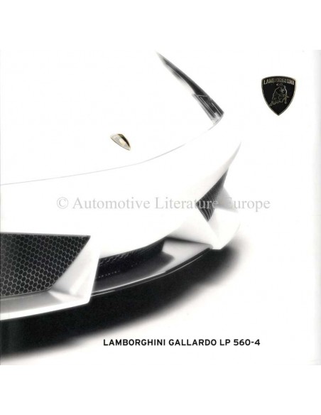 2009 LAMBORGHINI GALLARDO LP 560-4 BROCHURE ENGLISH