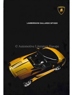 2004 LAMBORGHINI GALLARDO SPYDER PROSPEKT ENGLISCH