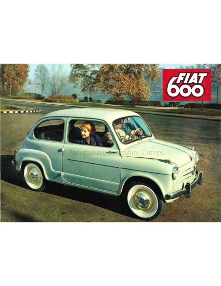 1958 FIAT 600 & 600 MULTIPLA PROSPEKT NIEDERLÄNDISCH