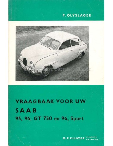 1965 SAAB 95, 96, GT 750 & 96, SPORT REPERATURANLEITUNG NIEDERLÄNDISCH