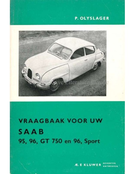 1965 SAAB 95, 96, GT 750 & 96, SPORT WORKSHOP MANUAL DUTCH