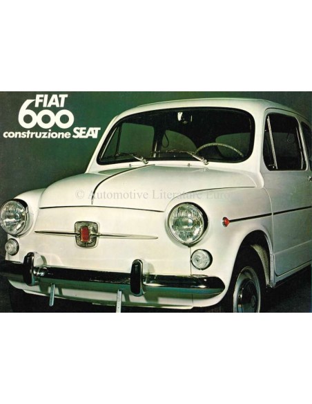 1973 FIAT 600 / SEAT 600 BROCHURE FRENCH