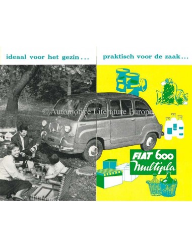 1959 FIAT 600 MULTIPLA BROCHURE NEDERLANDS