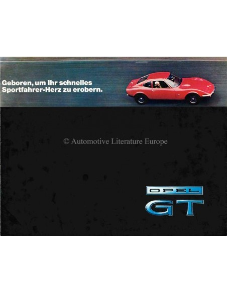 1969 OPEL GT 1100 / GT 1900 BROCHURE DUITS