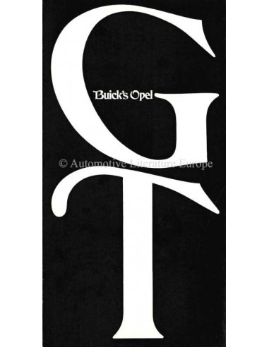 1969 OPEL BUICK'S OPEL GT PROSPEKT ENGLISCH