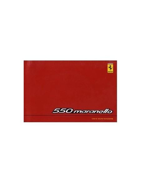 1999 FERRARI 550 MARANELLO INSTRUCTIEBOEKJE EUROPA EDITIE