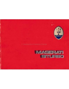 1984 MASERATI BITURBO INSTRUCTIEBOEKJE ENGELS (USA)