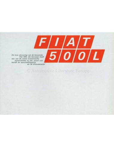 1969 FIAT 500 L PROSPEKT NIEDERLÄNDISCH