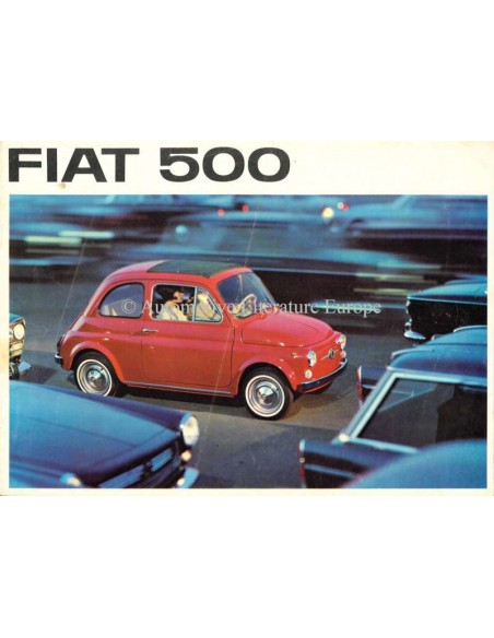 1966 FIAT 500 D SUNROOF & GIARDINIERA BROCHURE DUTCH