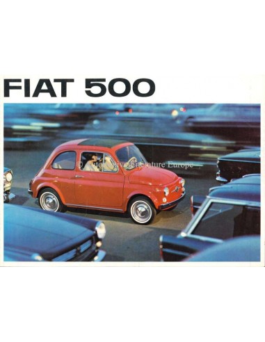 1968 FIAT 500 D SUNROOF & GIARDINIERA BROCHURE NEDERLANDS