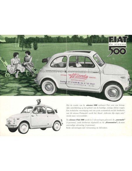 1959 FIAT 500 PROSPEKT NIEDERLÄNDISCH