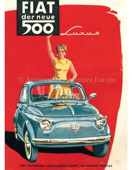 1958 FIAT 500 LUXUS PROSPEKT DEUTSCH