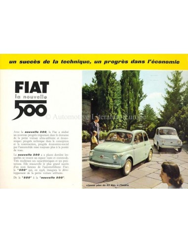1958 FIAT 500 BROCHURE FRENCH