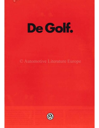 1984 VOLKSWAGEN GOLF BROCHURE NEDERLANDS