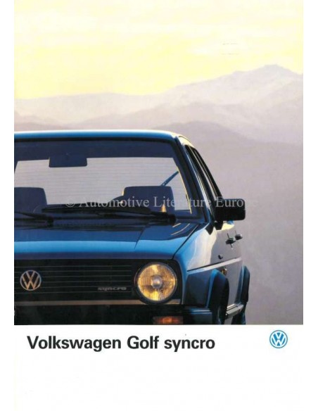 1986 VOLKSWAGEN GOLF SYNCRO PROSPEKT NIEDERLÄNDISCH