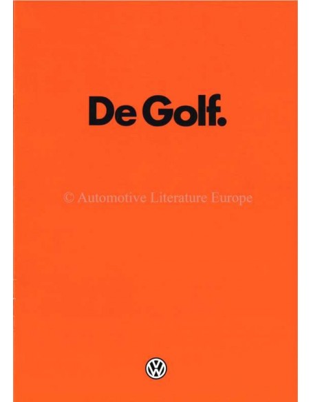 1980 VOLKSWAGEN GOLF PROSPEKT NIEDERLÄNDISCH
