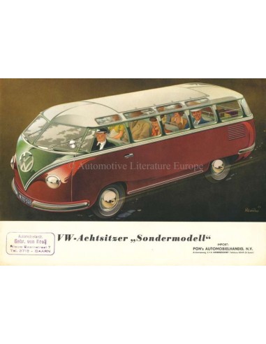 1953 VOLKSWAGEN TRANSPORTER BROCHURE DUITS