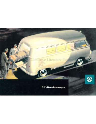 1956 VOLKSWAGEN TRANSPORTER KRANKENWAGEN PROSPEKT DEUTSCH