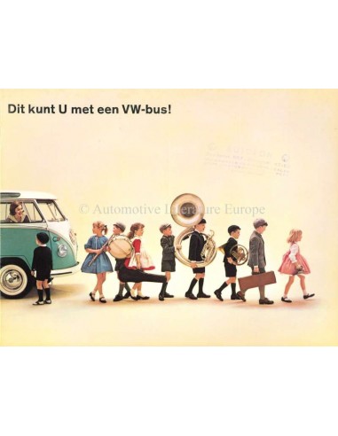 1962 VOLKSWAGEN TRANSPORTER BROCHURE NEDERLANDS