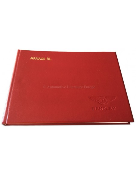 2002 BENTLEY ARNAGE RL INSTRUCTIEBOEKJE DUITS