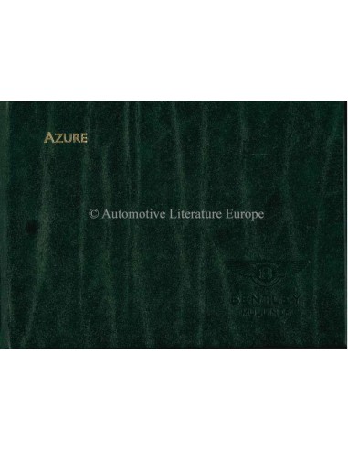 2002 BENTLEY AZURE MULLINER INSTRUCTIEBOEKJE ITALIAANS