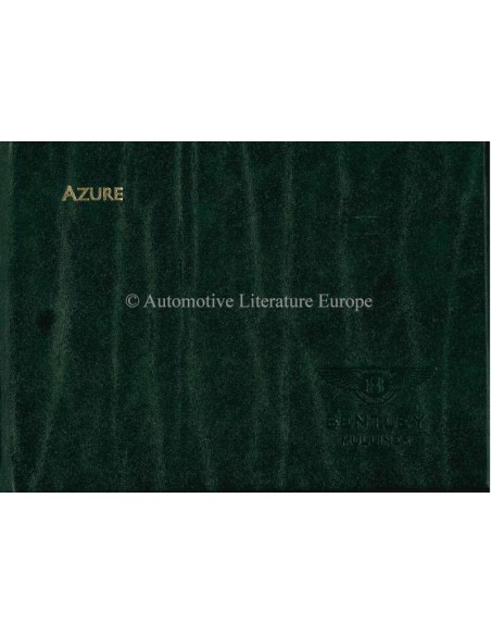 2002 BENTLEY AZURE MULLINER BETRIEBSANLEITUNG ITALIENISCH