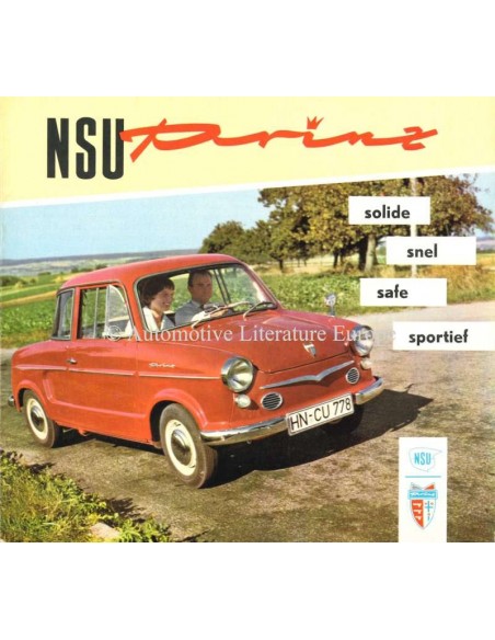 1959 NSU PRINZ I & II PROSPEKT NIEDERLÄNDISCH