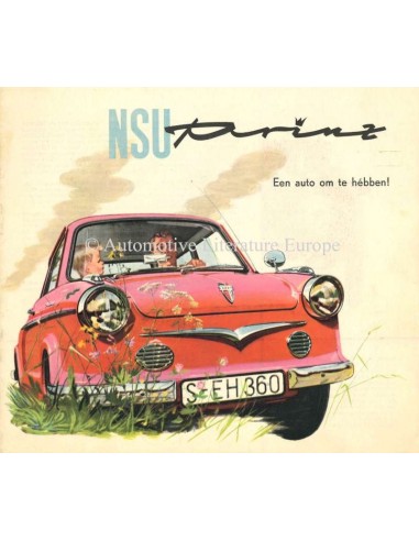 1959 NSU PRINZ I & II BROCHURE NEDERLANDS