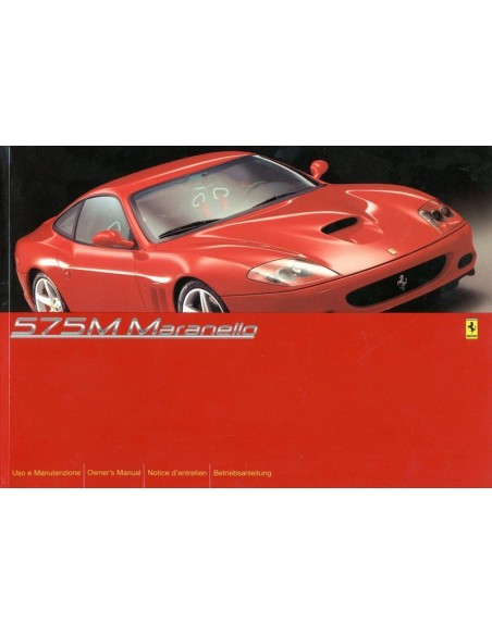 2003 FERRARI 575M MARANELLO INSTRUCTIEBOEKJE 1792/02