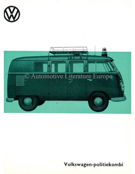 1960 VOLKSWAGEN TRANSPORTER POLITIE-KOMBI BROCHURE DUITS
