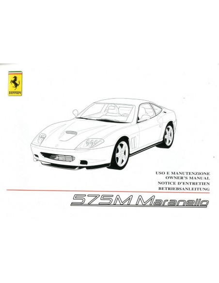 2003 FERRARI 575M MARANELLO INSTRUCTIEBOEKJE 1792/02