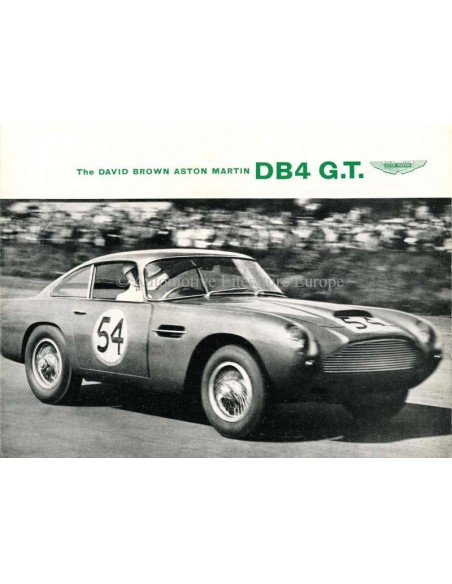 1959 ASTON MARTIN DB4 G.T. BROCHURE