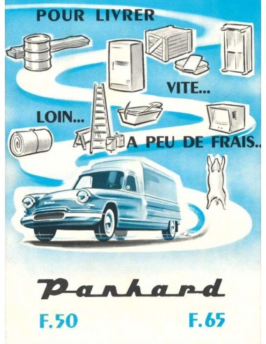 1960 PANHARD PL17 F50 & F65 BROCHURE FRANS