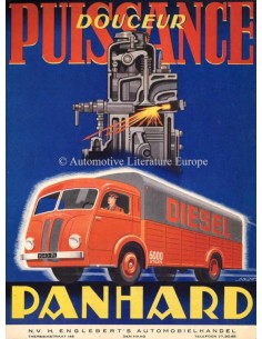 1947 PANHARD TRUCK DIESEL ENGINE BROCHURE DUTCH