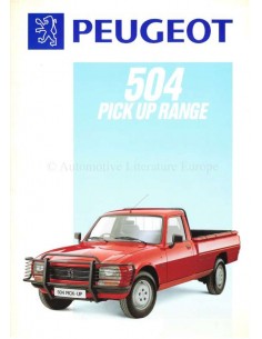 1992 PEUGEOT 504 PICK UP RANGE BROCHURE ENGLISH