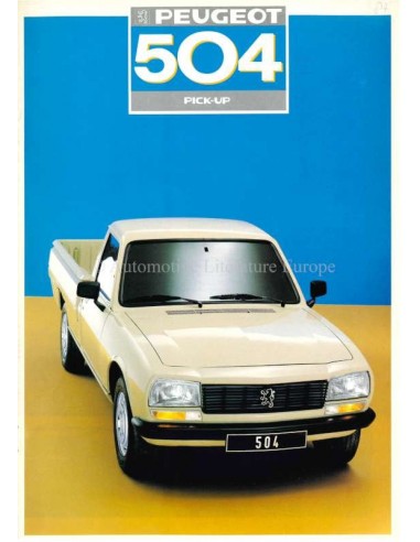 1987 PEUGEOT 504 PICK UP BROCHURE DUTCH
