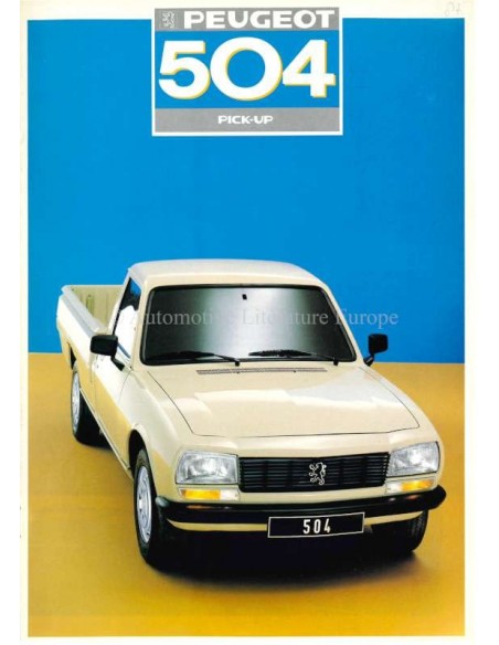 1987 PEUGEOT 504 PICK UP BROCHURE DUTCH