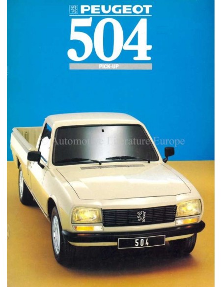 1988 PEUGEOT 504 PICK UP BROCHURE DUTCH