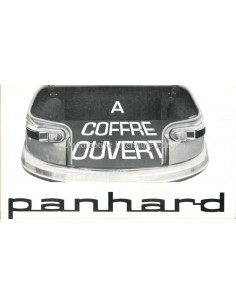 1962 PANHARD PL17 GEOPENDE KOFFERRUIMTE BROCHURE FRANS