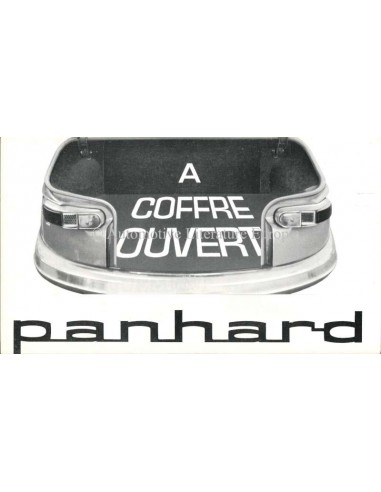 1962 PANHARD PL17 KOFFERRAUM GEÖFFNET PROSPEKT FRANZÖSISCH