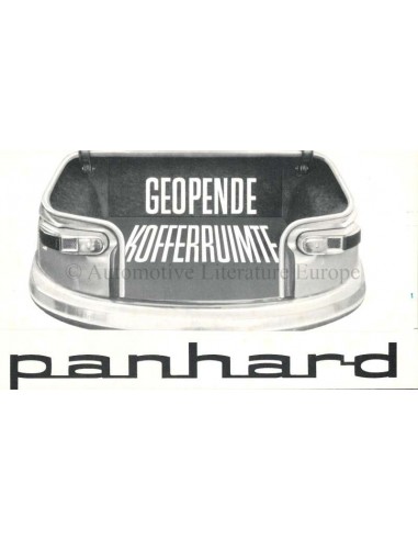 1962 PANHARD PL17 KOFFERRAUM GEÖFFNET PROSPEKT NIEDERLÄNDISCH