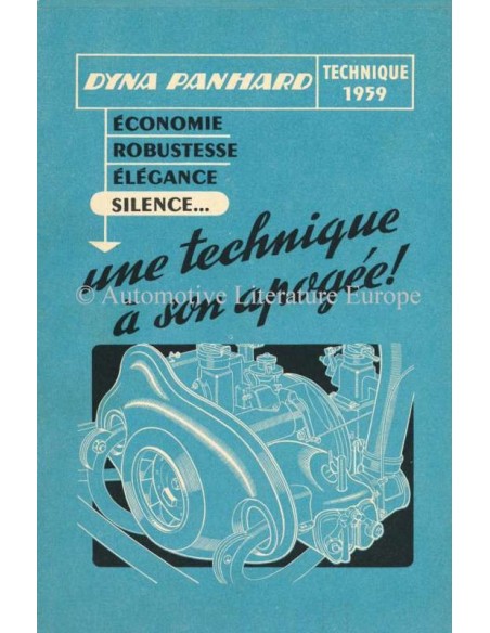 1959 PANHARD DYNA BROCHURE FRENCH