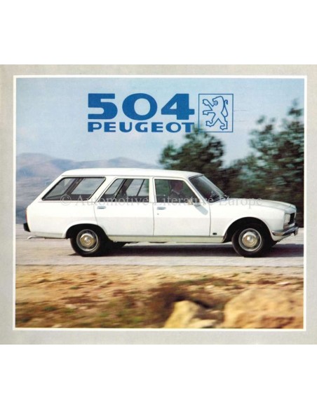 1982 PEUGEOT BREAK GR/FAMILIAL GRD/FAMILIAL D BROCHURE DUITS