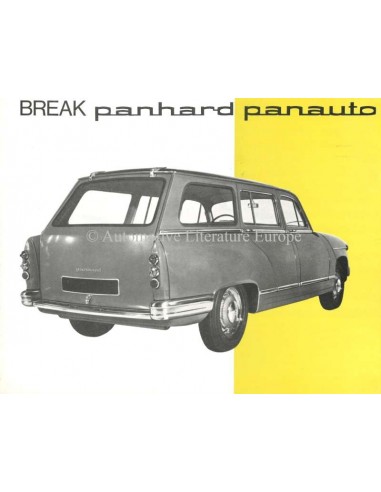 1963 PANHARD 17 BREAK BY PANAUTO BROCHURE FRENCH