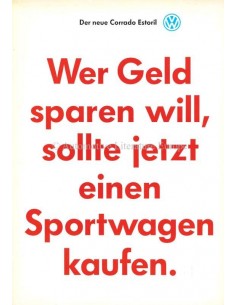 1991 VOLKSWAGEN CORRADO G60 ESTORIL PROSPEKT DEUTSCH