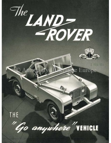 1952 LAND ROVER SERIES 1 BROCHURE ENGLISH