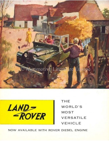 1958 LAND ROVER SERIES 1 PROGRAMM PROSPEKT ENGLISCH