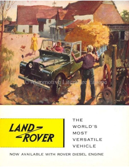 1958 LAND ROVER SERIES 1 PROGRAMMA BROCHURE ENGELS