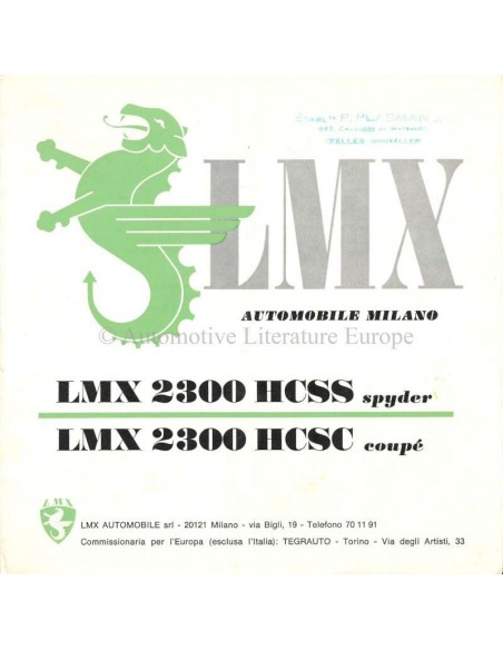 197? LMX 2300 HCSS SPYDER / HCSC COUPE BROCHURE